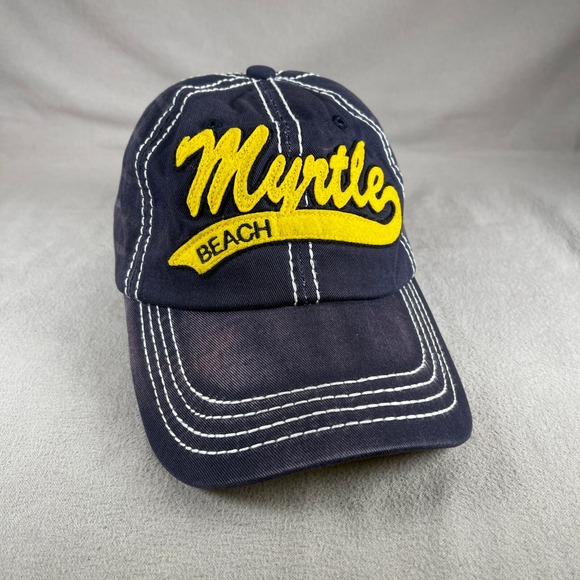 Myrtle Beach South Carolina Hat Men OS Blue Strapback Cap Embroidered‎ State - Picture 1 of 11